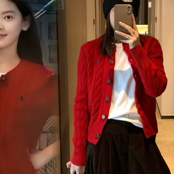 Polo Ralph Lauren Cable-Knit Wool-Cashmere Cardigan - Picture 2 of 9